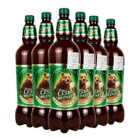 捷克熊 无过滤 鲜啤酒 1.35L*6瓶