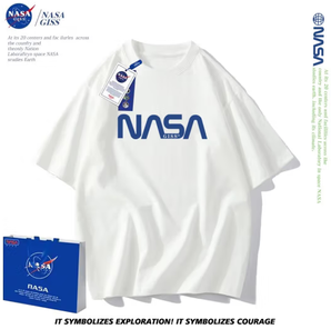 简约百搭！NASA GISS 纯棉宽松短袖T恤