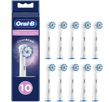 0.01mm柔软纤细刷毛！Oral-B 欧乐B Sensitive Clean 超细软毛电动牙刷刷头 10支 EB60   直邮含税到手￥186.45