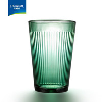LOVWISH 乐唯诗 墨绿玻璃吸管水杯 450ml
