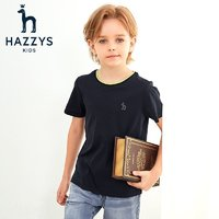 HAZZYS 哈吉斯 男童短袖圆领衫