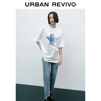 URBAN REVIVO 女士印花短袖T恤 UWU432038