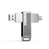 Lenovo 联想 SX5 Pro USB3.2 固态U盘 银色 256GB Type-C/USB-A双口