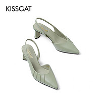 KISSCAT 接吻猫 后空尖头高跟鞋 KA21178