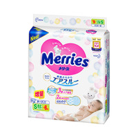 Merries 妙而舒 婴儿纸尿裤 增量装 S82+6片
