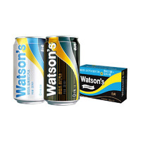 watsons 屈臣氏 苏打水混合(原味20+盐味4)无糖汽水330ml*24罐整箱碳酸饮料
