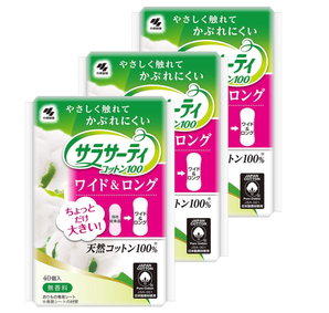 小林制药 Sarasaty 100%纯棉无香型护垫卫生巾 17cm*40片*3包  含税直邮到手¥76.87