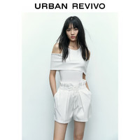 URBAN REVIVO 女士法式露肩短袖T恤 UWU432097