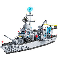 LELE BROTHER 乐乐兄弟 积木拼装玩具 航空驱逐舰8合1+两个公仔