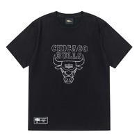 NBA STYLE 公牛队 男女同款印花短袖T恤 N212TS921P