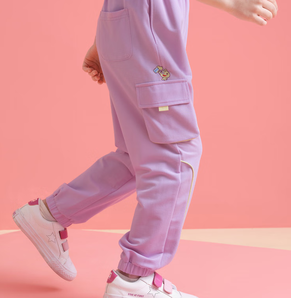 PLUS会员！MQD 马骑顿 女童薄款运动裤 丁香紫