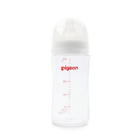 Pigeon 贝亲 自然实感3代 宝宝宽口径玻璃奶瓶 240ml M号奶嘴