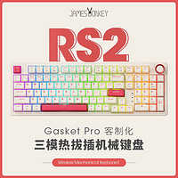 JAMES DONKEY 贱驴RS2无线机械键盘三模客制化Gasket结构2.4蓝牙有线RGB热插拔