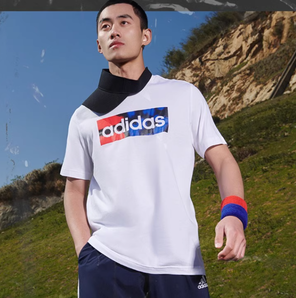 adidas 阿迪达斯男圆领短袖T恤GL3253