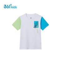 361° 361度童装男童短袖针织衫2023年夏季新款T恤中大童儿童上衣