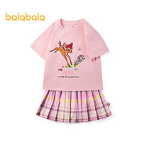 balabala  巴拉巴拉 儿童短袖百褶裙2件套