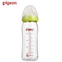 Pigeon 贝亲 婴儿宽口玻璃奶瓶 自然实感 240ML-M奶嘴 3个月以上