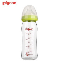 Pigeon 贝亲 奶瓶婴儿宽口玻璃奶瓶  240ML-M奶嘴3个月以上