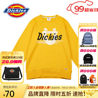 Dickies 帝客 卫衣 多色logo印花徽章长袖圆领卫衣男 土黄色 00S