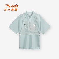ANTA 安踏 儿童短袖环保翻领POLO衫