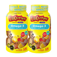 L'il Critters 小熊糖鱼油藻油儿童DHA营养软糖120粒*2瓶