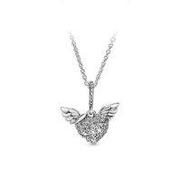 PANDORA 潘多拉 天使之翼爱心925银项链 398505C01