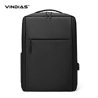 VINDIAS 范迪亚士 BP RETRO 710 双肩包 15.6英寸电脑背包 黑色