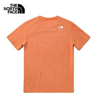 北面 短袖T恤女23春夏户外舒适棉质短袖 7WEY N6M/橘色 M