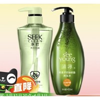 seeyoung 滋源 沐浴露套装（ 无患子洗发水 400ml+净町白茶沐浴露 500ml）