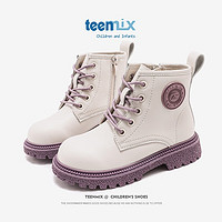 TEENMIX 天美意 儿童短靴新款中大童时尚马丁靴女童皮靴