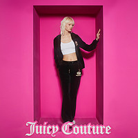Juicy Couture 橘滋 奢华丝绒系列 皇冠logo烫钻女式休闲裤