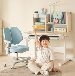 某东京造 JZA100-09T 儿童桌椅套装 蓝色 90cm