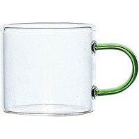 极素 玻璃小茶杯带把透明 4只装