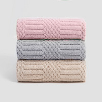 SANLI 三利 毛巾 3条 蜜粉色+卡其色+中灰色
