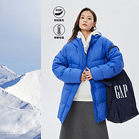 Gap 盖璞 女装冬季绗缝中长连帽羽绒服884538时尚运动外套
