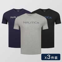 NAUTICA 诺帝卡 NTNS021417Z06 男士短袖 3件装