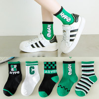 Caramella 卡拉美拉 儿童袜子 绿色潮袜5色5双 S码(建议1-3岁)