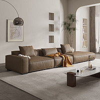 LYSAGUN 俪莎公馆 意式轻奢真皮沙发 直排2.8米