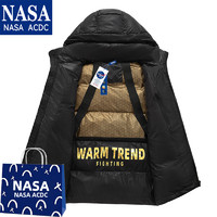 NASA ACDC 冬季加厚黑金保暖男女羽绒服外套