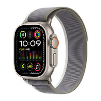 Apple 苹果 watch ultra2苹果智能手表GPS + 蜂窝款智能运动手表绿配灰色 野径回环式表带M/L 标配