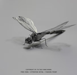 趣味金属拼插！KIDNOAM 3D金属拼图 金属蜻蜓