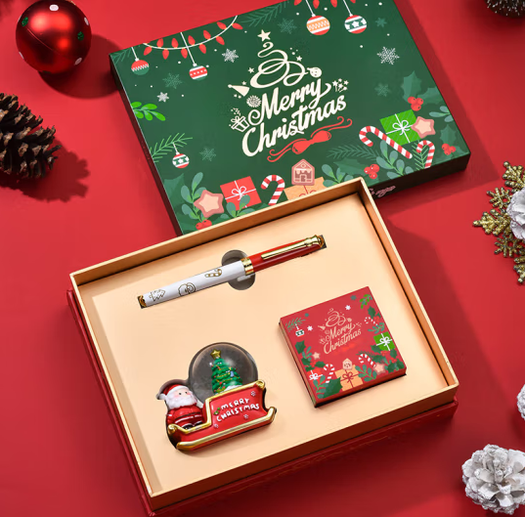 DUKE 公爵 圣诞系列 钢笔套装礼盒（笔+墨水+雪车水晶球）