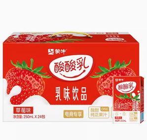 MENGNIU 蒙牛 酸酸乳草莓味乳味饮品250ml*24盒