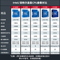 intel 英特尔 华硕CPU主板套装i5-14600KF/14600K/i7-14700KF/14700K/i9-14900K