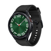SAMSUNG 三星 Galaxy Watch6 Classic 智能手表 47mm 黑色表壳 宇夜黑硅胶表带（北斗、血压、GPS、ECG）