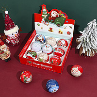 KIDNOAM 卡通圣诞老人小糖果盒圣诞精灵球随机3个装