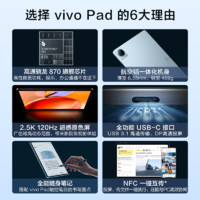 vivo Pad平板电脑骁龙870处理器120HZ高刷屏智能办公学习绘画游戏