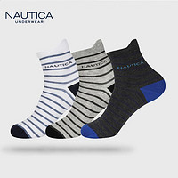 NAUTICA 诺帝卡 男士中筒耐磨袜子 3件装 NWZS050602