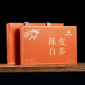 璞澜茗韵 福鼎磻溪白茶2018年陈皮白茶紧压茶礼盒装 250克