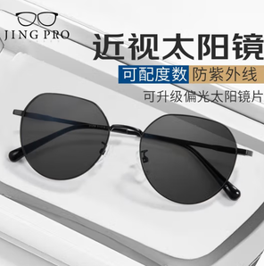 JingPro 镜邦 1.60MR-8近视太阳镜（含散光）+时尚GM同款镜框多款可选